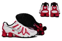 shox turbo+ 13 nike hommes chaussures pas cher white red